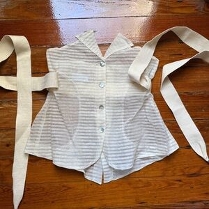 Balossa Organza Bustier Top with Canvas Tie